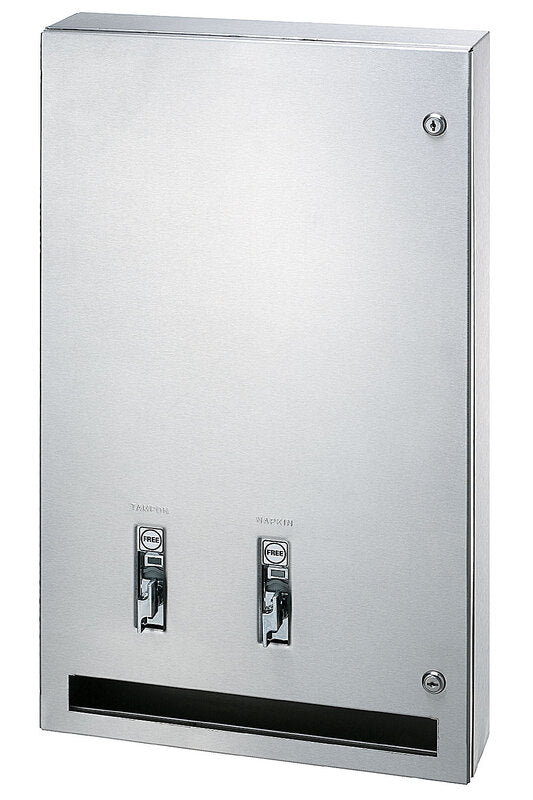 Napkin/Tampon Vendor, Surface Mounted, $0.25 Bradley 407-114500
