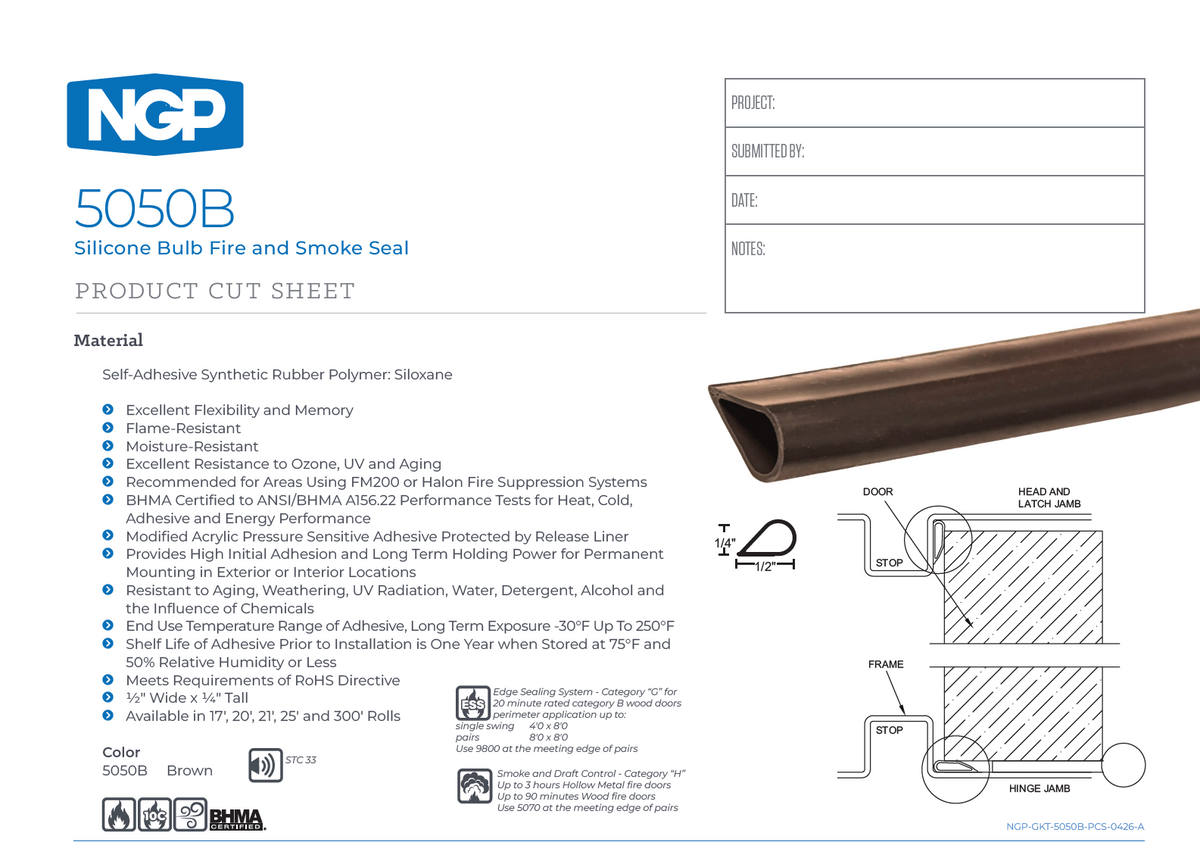 5050B 17' Smoke Seal