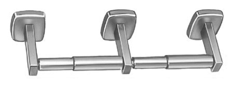 Tension Spring Control Spindle-less Toilet Paper Dispenser, Dual Bradley 522-000000