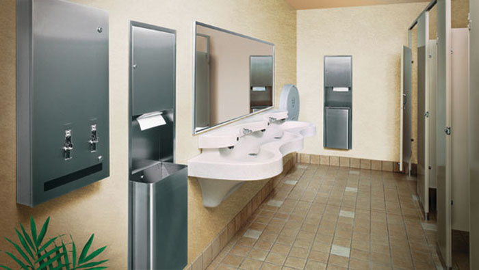 Recessed Framed Medium Capacity Towel Dispenser / 12 Gallon Waste Bradley 234-000000